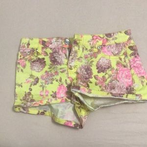 Yellow rose shorts
